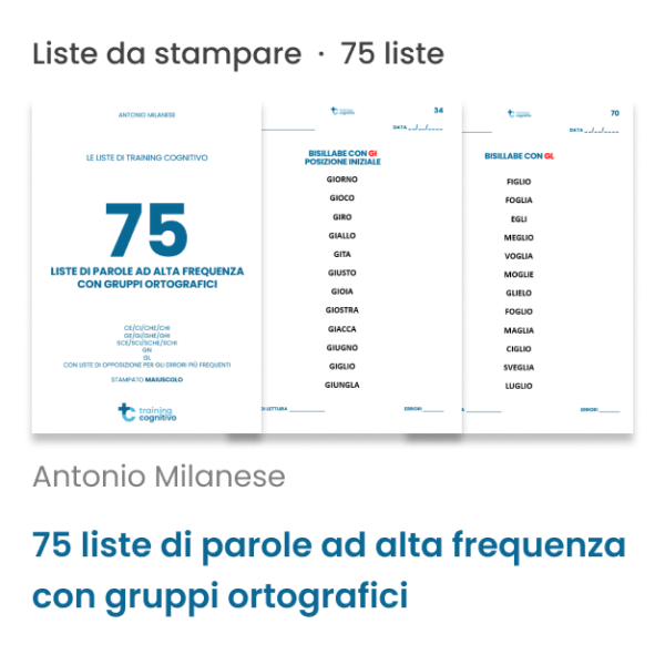 75 liste di parole con gruppi consonantici