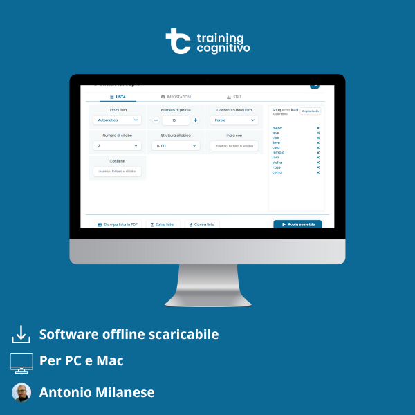 4 - Tachistoscopio offline di parole e frasi