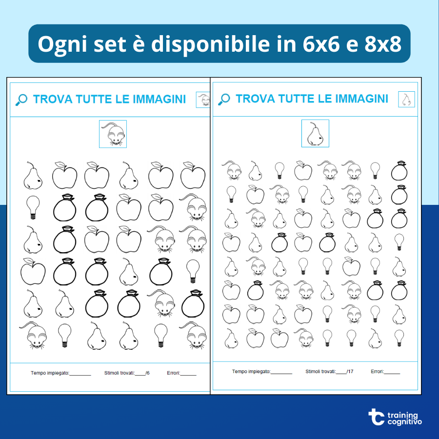 Ogni set è disponibile in due formati