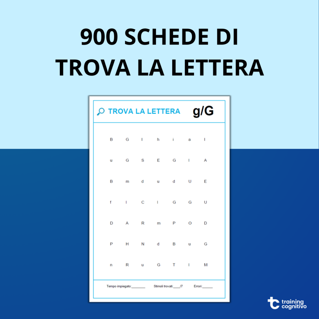 Le schede sono ordinate in ordine alfabetico di lettera target