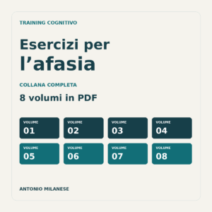 Esercizi per l’afasia: collana completa di otto volumi in PDF di Antonio Milanese