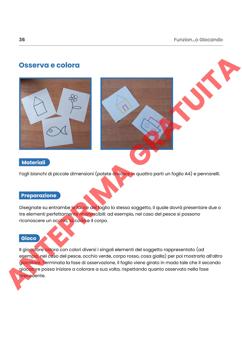 Pagina di esempio — Funzion…o giocando – Funzioni esecutive attraverso il gioco in PDF
